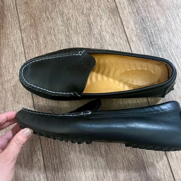 Sperry Black Leather Slip-On Loafers with Contrast Stitching 9.5 - Picture 3 of 7